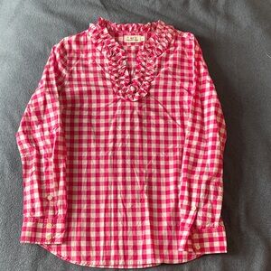 Vineyard Vines Pink and White Gingham Blouse